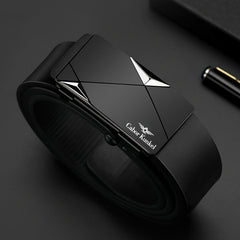 Ceinture en Cuir Véritable avec Boucle Automatique