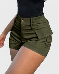 Élise | Short cargo taille haute