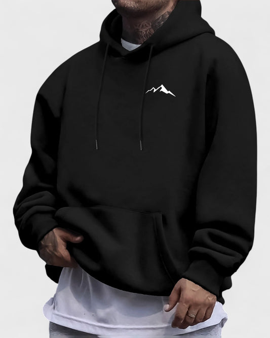 Baptiste | Sweat à capuche imprimé montagne pour homme