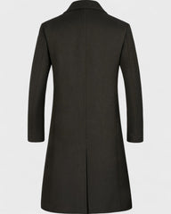 Alain | Manteau long à revers en laine mélangée