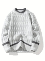 Victor | Pull Torsadé à Col Rond avec Finitions Contrastées