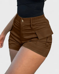 Élise | Short cargo taille haute