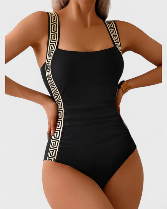 Laurence | Maillot de bain une pièce à bretelles décoratives