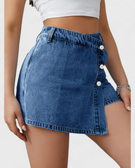 Hélène | Short en jean asymétrique pour femme
