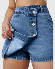 Hélène | Short en jean asymétrique pour femme