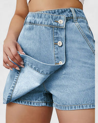 Hélène | Short en jean asymétrique pour femme