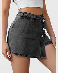 Hélène | Short en jean asymétrique pour femme