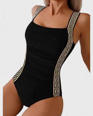 Laurence | Maillot de bain une pièce à bretelles décoratives
