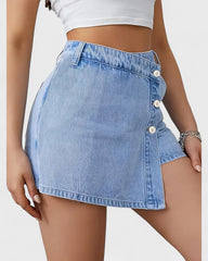 Hélène | Short en jean asymétrique pour femme