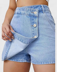 Hélène | Short en jean asymétrique pour femme