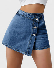 Hélène | Short en jean asymétrique pour femme