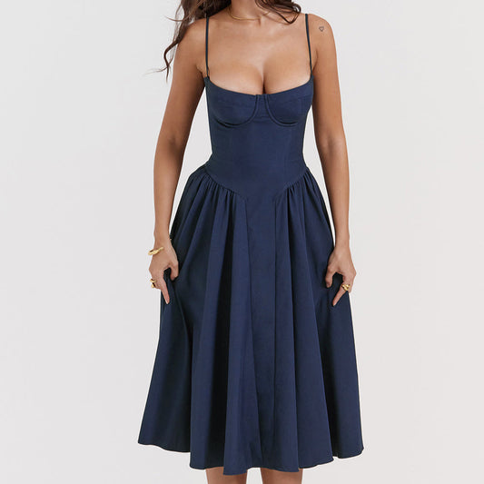 Amsa | Robe corsetée à fronces élégantes