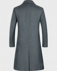 Alain | Manteau long à revers en laine mélangée