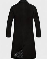 Alain | Manteau long à revers en laine mélangée