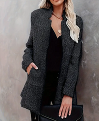 Blazer élégant à manches longues et à coupe ajustée pour femmes