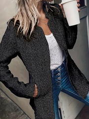 Blazer élégant à manches longues et à coupe ajustée pour femmes