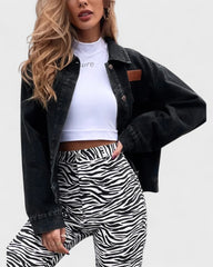 Manon | Veste en denim oversize à col revers