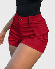 Élise | Short cargo taille haute