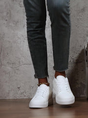 Aurélie | Damskie białe niskie trampki