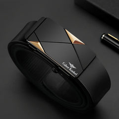 Ceinture en Cuir Véritable avec Boucle Automatique