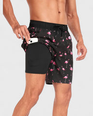 Christophe | Short hawaïen avec flamants roses