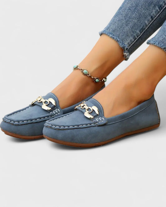 Anaïs | Ballerines femme slip-on avec ornement métallique