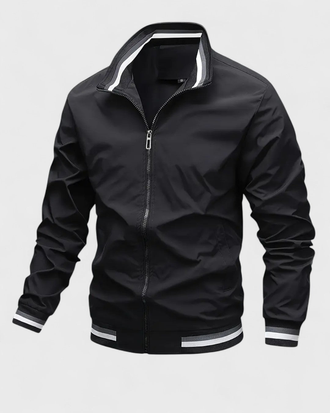 Bastien | Veste zippée pour homme avec finitions rayées