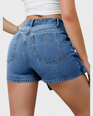 Hélène | Short en jean asymétrique pour femme