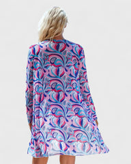 Mathilde | Bikini 3 pièces avec housse à motif tropical