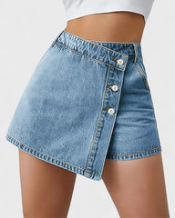 Hélène | Short en jean asymétrique pour femme