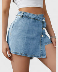 Hélène | Short en jean asymétrique pour femme