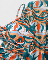 Mathilde | Bikini 3 pièces avec housse à motif tropical