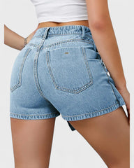 Hélène | Short en jean asymétrique pour femme