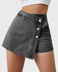 Hélène | Short en jean asymétrique pour femme