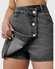 Hélène | Short en jean asymétrique pour femme