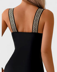 Laurence | Maillot de bain une pièce à bretelles décoratives