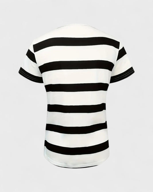Éléonore | T-shirt rayé pour femme avec col en V