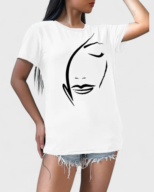Mireille | T-shirt femme avec imprimé graphique