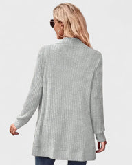 Josiane | Gilet long en maille pour femme à devant ouvert