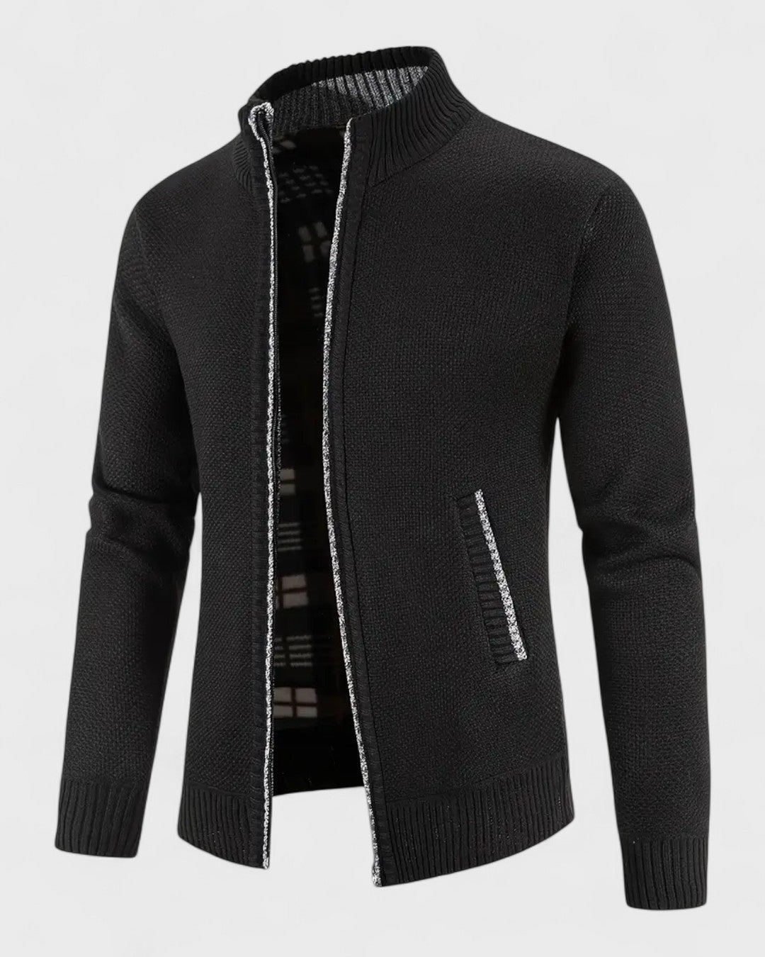 Jean | Veste zippée décontractée en maille pour homme