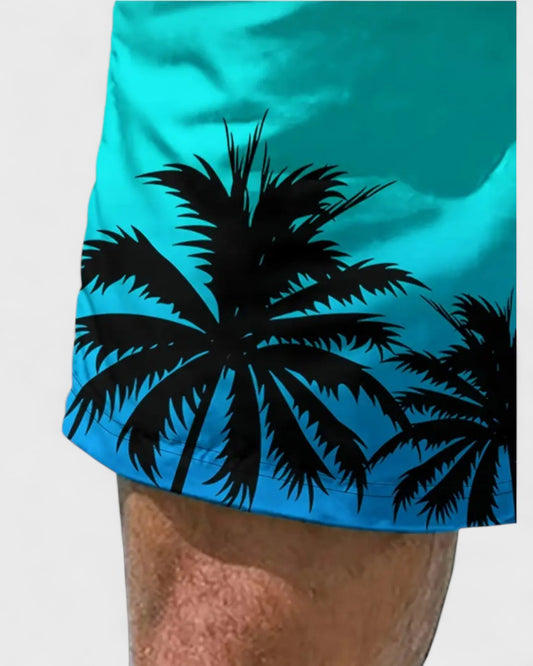 Samuel | Short de plage à motifs géométriques