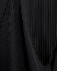 Aude | Robe plissée col croisé