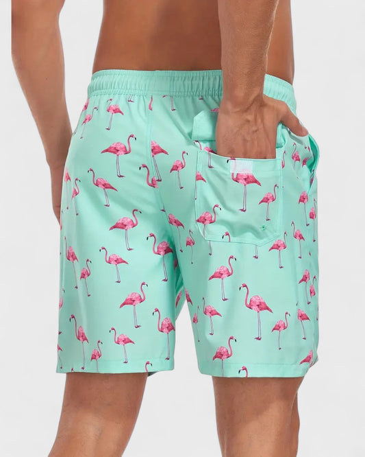 Christophe | Short hawaïen avec flamants roses