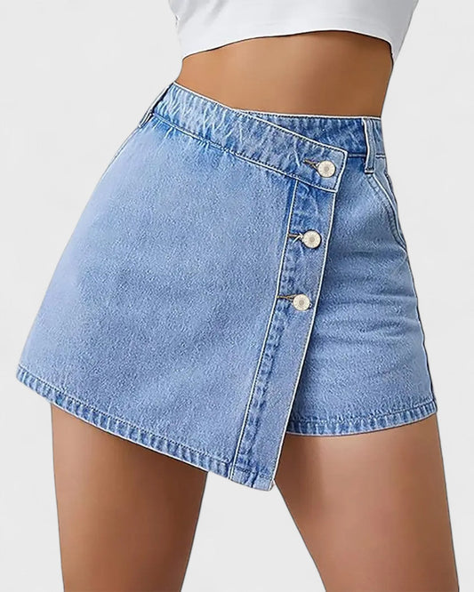 Hélène | Short en jean asymétrique pour femme