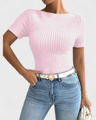 Marie | T-shirt tricoté côtelé