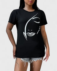 Mireille | T-shirt femme avec imprimé graphique
