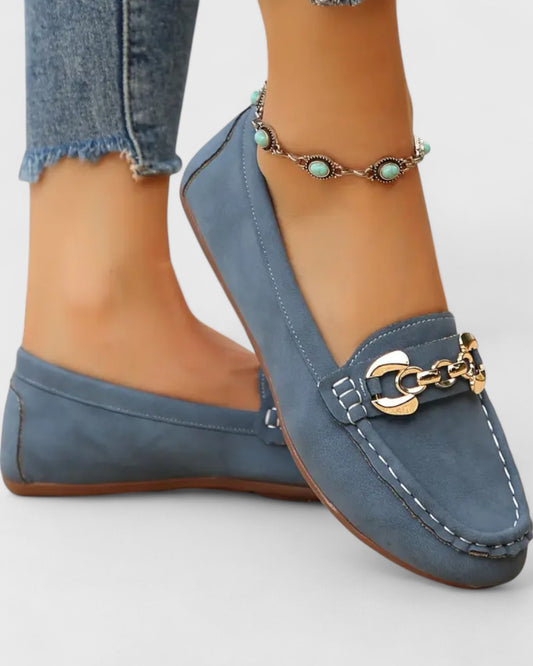 Anaïs | Ballerines femme slip-on avec ornement métallique