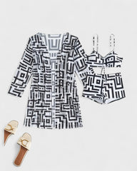 Adèle | Ensemble de plage 3 pièces géométrique