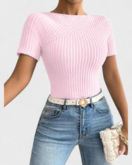 Marie | T-shirt tricoté côtelé