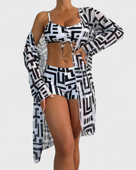 Adèle | Ensemble de plage 3 pièces géométrique